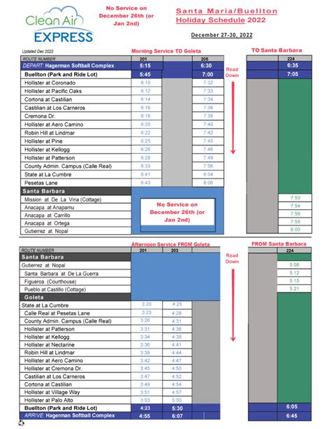 lompoc bus schedule|Schedules & Stops – Clean Air Express.